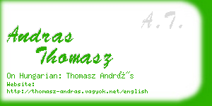 andras thomasz business card